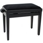 schwarz matte Klavierbank, höhenverstellbar